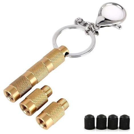 Tire Deflator,4 in 1 Solid Brass Easy Storage and Using Tire Air Down Tool,Tire Pressure Deflators for Offroad Vehicle (1/5)