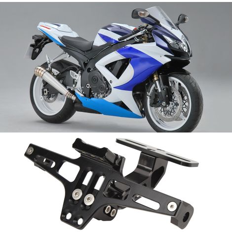 Motorrad-Kotflügel-Radierer, Kennzeichenhalterung, LED-Rücklicht, kompatibel mit Honda, Suzuki, Kawasaki, Yamaha, Ducati, BMW. (1/5)