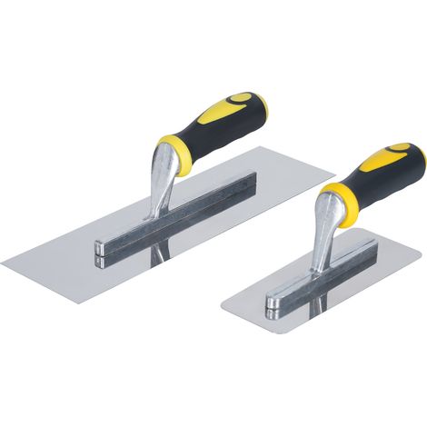 Truelle lisse en acier inoxydable, 8" et 14", pour plâtrage et finition murale