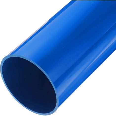 101.6mm x 110mm Tuyau En PVC 20" Tube Rigide En Plastique Tuyau Rond De Drainage, [pour Greenhouse Garden Home HVAC Plumbing] -Blue (1/5)