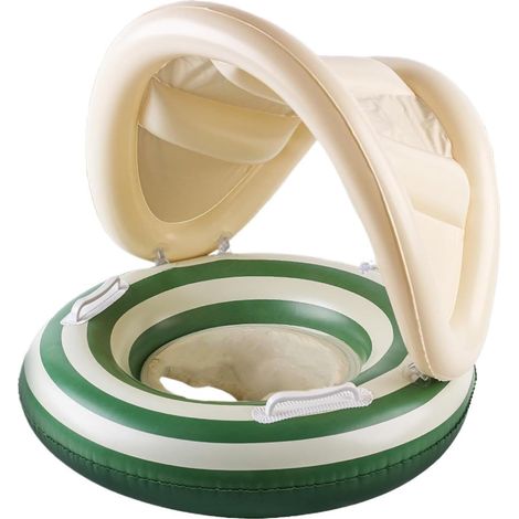 Flotador de baño para bebés, flotador para bebés con toldo, flotadores inflables, flotadores inflables para piscina para bebés, flotador con asiento para bebés, para baño y playa. (1/4)