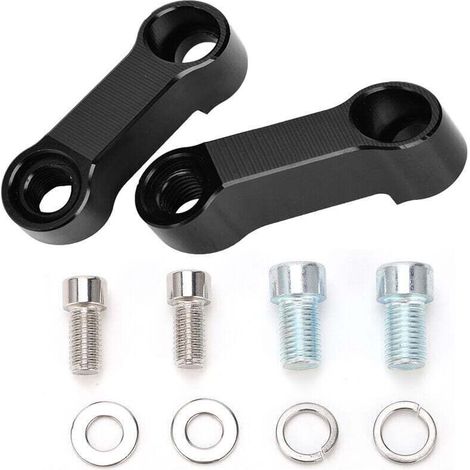 Rallonge de rétroviseur, kit adaptateur adaptateur rétroviseur moto 10mm 8mm Riser Mount Extender (1/4)