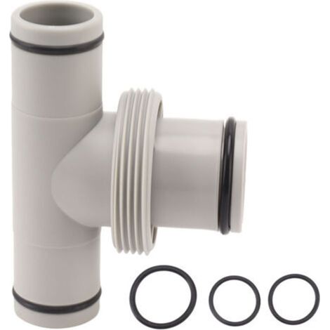 QORVA -Adaptateur de tuyau de piscine, raccord de pompe fileté en T, 3,8 cm à 3,1 cm, plongeur de tuyau pour entretien de piscine,de
