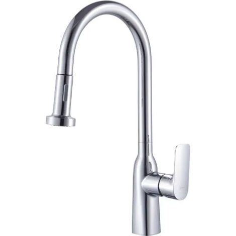 RUBINETTO MISCELATORE MONOCOMANDO PER LAVELLO CON DOCCETTA ESTRAIBILE SERIE MIZAR 3/8