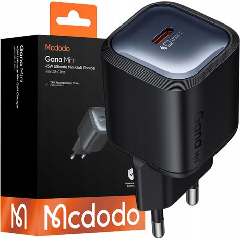 MCDODO Schnell-Wandladegerät Netzteil Ladegerät Würfel USB-C 45W GAN
