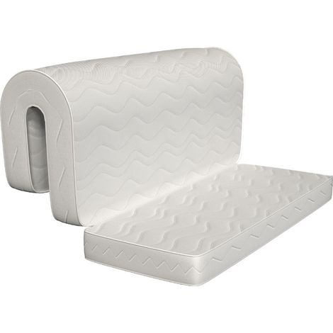 Materasso per pronto letto 120x190, con pretaglio a 60 cm - Waterfoam - pieghevole - Dispositivo Medico.