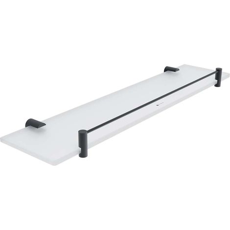 Nimco Bormo - Mensola, lunghezza 50 cm, vetro/nero opaco BRC 11091BX-50-90 (1/2)