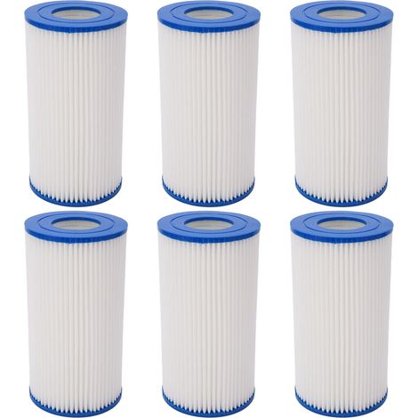Cartouche filtrante pour piscine 6 pièces, polyuréthane non tissé, nettoyage facile, compatible filtration piscine (1/5)
