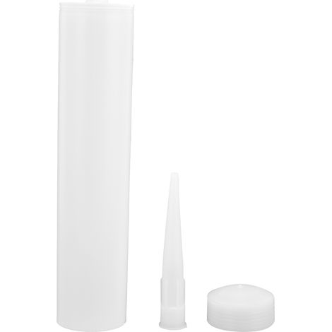 Kit de 5 tubes de mastic de 300 ml avec embout et bouchon pour mastic d'étanchéité, idéal pour le bricolage et la construction. (1/5)
