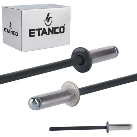Aluminium offene Nieten 4x12mm RAL 7016 (1/5)