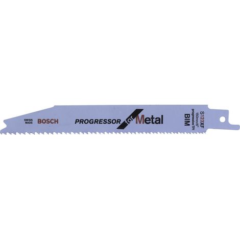 Lame de scie-sabre S 123 XF, Progressor for Metal, lot de 2 Bosch Accessories 2608654401 Longueur la