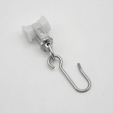 Vorhangschienenrollen aus Edelstahl, robuste Metalllagerrollen, altmodische gerade Führungsschienen, Hakenrollen, geräuscharmer Betrieb (15 Stück) (1/5)