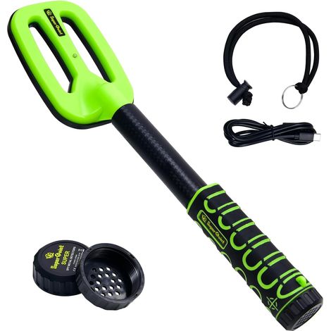 Metalldetektor, wasserdicht IP68, tragbar und professionell, mit Ton- und Vibrationsalarm, LED-Beleuchtung, für die Schatzsuche beim Tauchen, am Strand oder im Garten. (1/5)