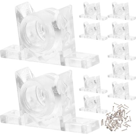 Lot de 20 clips porte ABS avec vis pour portes placards et d'armoires (1/5)