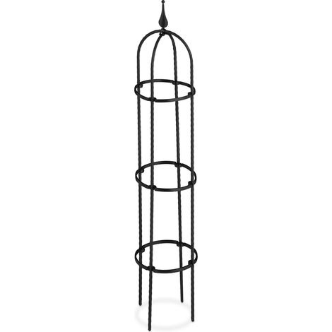 Set di 2 tralicci decorativi da giardino supporto per piante rampicanti 100 x 100 cm in metallo nero 130011737