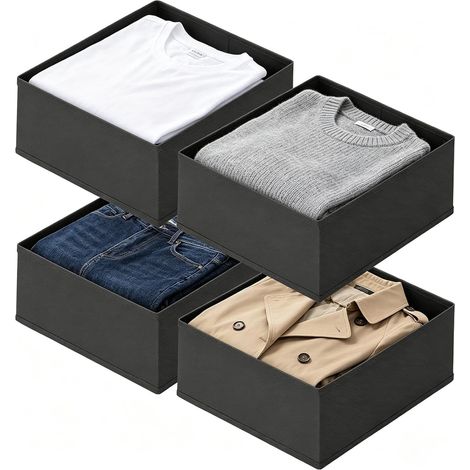 4 boîtes de rangement, organiseurs de tiroirs pliables, armoire (1/5)