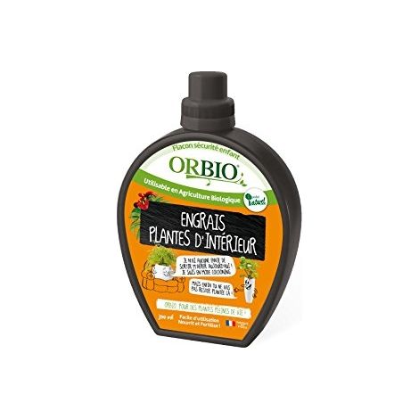 Engrais liquide pour plantes d'intérieur ORBIO 300 ml NPK 3-3-5 Bio NF U 42-001