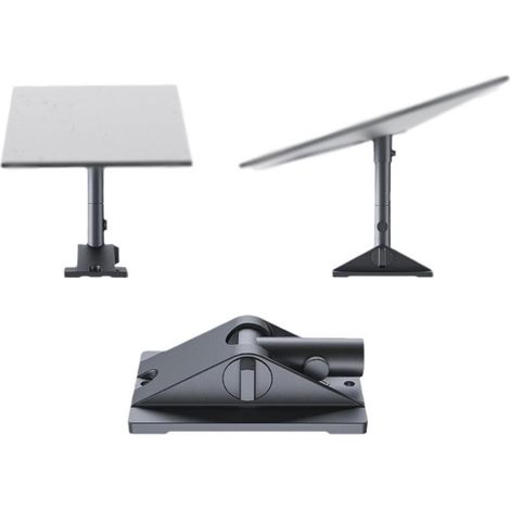 CHIGOODS Starlink Gen 3 Halterung, 360° Verstellbare V3 Starlink Wandhalterung, Starlink Gen3 Mast-Montagekit mit Starlink Gen 3 Rohradapter für Gen3 Starlink Internet Kit Satellit