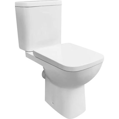 Nuie Ivo Rimless Close Coupled Toilet with Push Button Cistern - Soft Close Seat (1/3)