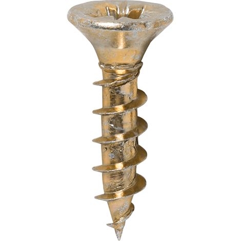 TIMco 3.5 x 15mm Solo Zinc & Yellow Woodscrew Qty 200