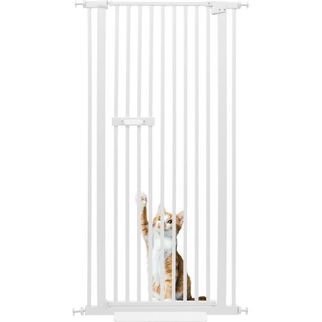 Cancelletto di sicurezza extra alto, da 76 a 85 cm, estensibile, per animali domestici, cani e gatti, bianco, 150 cm
