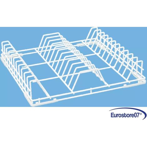 Lavastoviglie lavabicchieri cesto  in ferro  smaltato per piatti 500x500x100 mm (1/3)