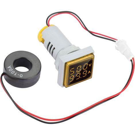 Digitale LED-Anzeige für Wechselspannung und -strom, 22 mm, 0-100 A (gelb) (1/5)
