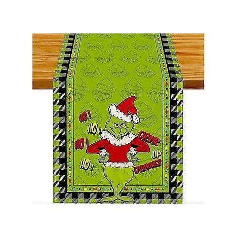 Chemin de table Grinch de Noël - Décoration de table pour la maison, la cuisine ou la salle à manger - NMAOV( B) (1/5)