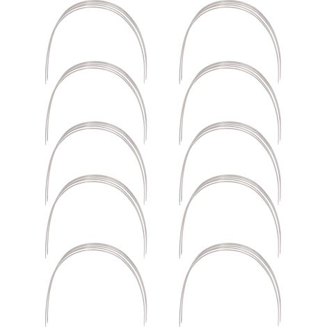 50 pièces Fil Orthodontique Rectangulaire en Acier Inoxydable Élastique 0.18 x 0.22 Pouce Supérieur (1/5)