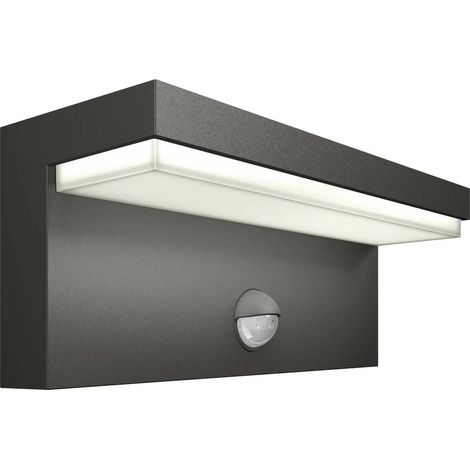 Applique per esterno da muro 10 watt con sensore PIR di movimento lampada da parete per giardino facciata terrazzo IP54 (1/5)