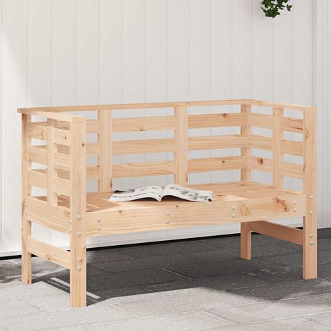 vidaXL Banco de jardín madera maciza de pino 111,5x53x71 cm (1/5)