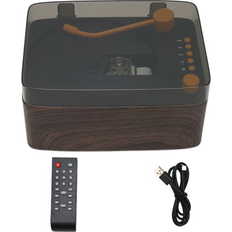 Lecteur CD Vintage Multifonction Portatif Rechargeable Haut-parleur Bluetooth HiFi pour Maison Voiture Voyage (1/5)