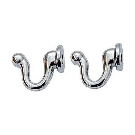 PERCHA PARA CORTINAS PESADAS 30 mm - Cromo - blíster 2