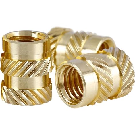 Inserts filetés en laiton M5, insert double thermofusible, écrous (1/5)