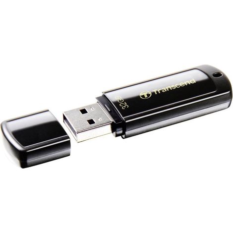 Transcend JetFlash 350 lecteur USB flash 32 Go USB Type-A 2.0 Noir (1/3)