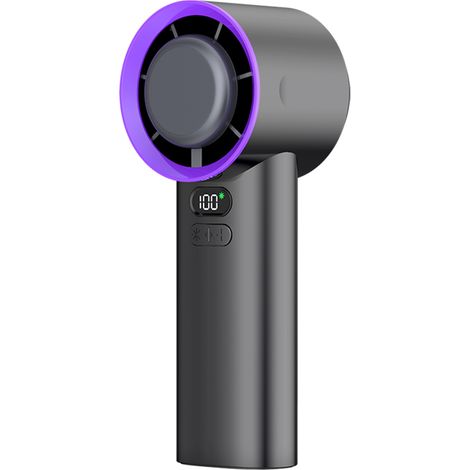 Ventilateur portable, ventilateur haute vitesse rechargeable 3600 mAh, réglage de la vitesse du vent à 100 °, ventilateur de poche haute vitesse, adapté aux activités extérieures et intérieures (1/5)