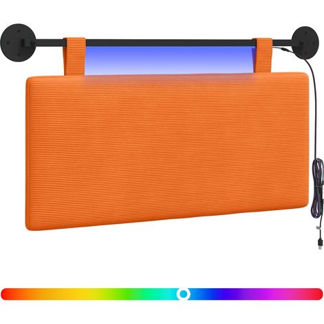 Maison Exclusive - Hängendes Kopfteil Mit LED Licht Orange Cordst