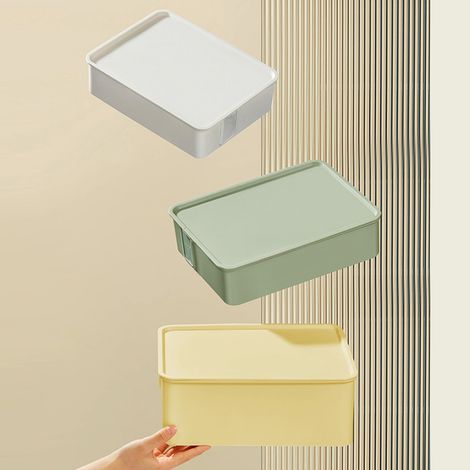 Boîte de rangement blanche pour sous-vêtements à usage domestique, idéale pour ranger chaussettes, sous-vêtements et soutiens-gorge anti-poussière, convient aux armoires. (1/5)