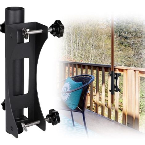 Balkonschirmhalter Klemme Gartenzaun Sonnenschirm Terrasse 20-63mm 23-38mm (1/5)