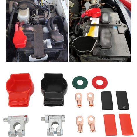 DC6V-12V Batterie-Oberpol-Anschlussset mit Batteriepolabdeckung für Autos, Fahrzeuge, Wohnmobile und Boote mit Standard-Oberpolbatterien (CP-0647) (1/5)
