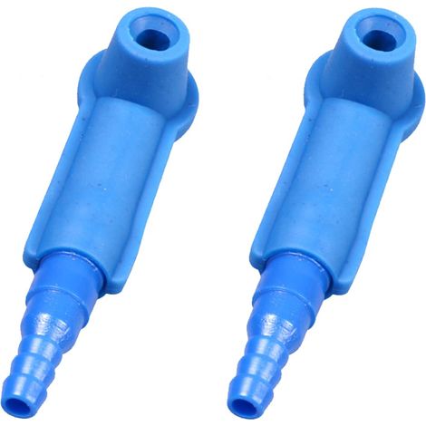 Paquete de 10 adaptadores de purga de líquido de frenos, conector de líquido de frenos, manguera con adaptador de purga, tapón de líquido de frenos, drenaje de aceite ABS, azul, para automóviles.
