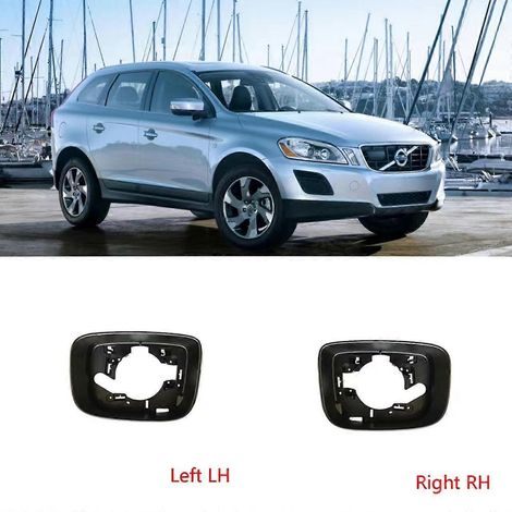 Passend für Volvo XC60 (Baujahre 2009–2013): Rückspiegelgehäuse, Rückspiegelrahmen, Reflektorgehäuse – Schwarz, rechte Seite