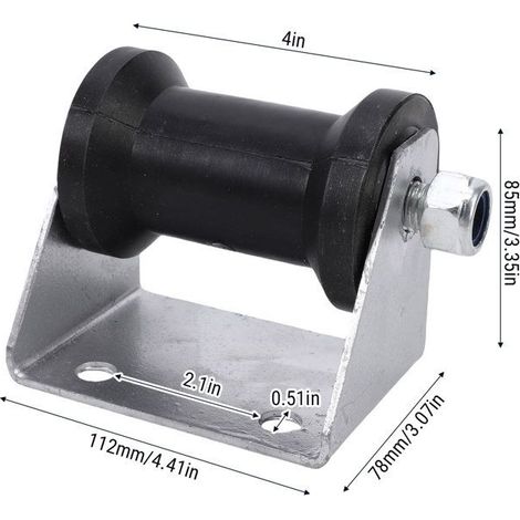 OMABETA rouleau de remorque de bateau avec support Rouleau de remorque de bateau de 4 pouces avec support de panneau, auto pieces (1/5)