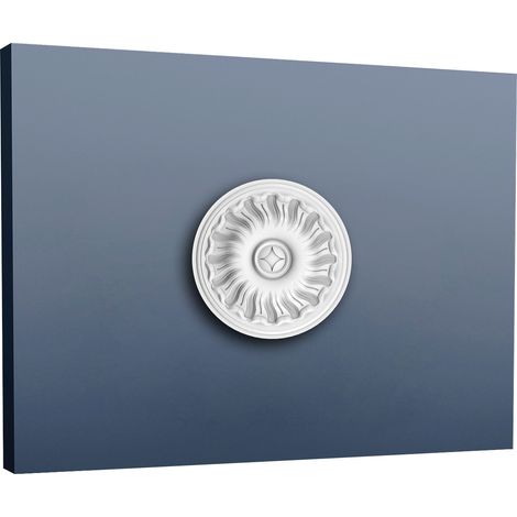Rosetón Florón Elemento decorativo de estuco Orac Decor R11 LUXXUS para techo Estilo clásico antigua 19 cm diámetro