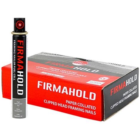 TIMco FirmaHold 2.8 x 50mm Collated Clipped Head Ring Shank Firmagalv Nails With Fuel Cell Qty 1100