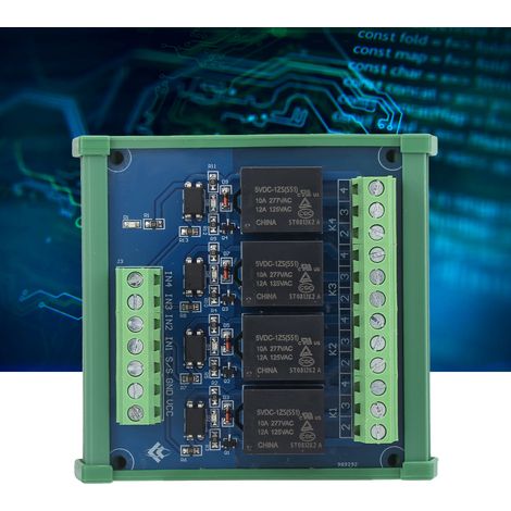 4-Kanal-Optokoppler-Isolationsrelaismodul, Signalverstärkerplatine für 5V-SPS-Mikrocontroller (1/5)