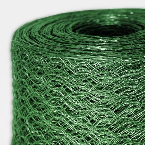 Grillage triple torsion acier vert maille hexagonale 25 mm 75 cm x 25 m - KARAT