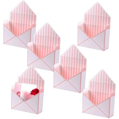 Coffret Saint-Valentin - 6 pièces, romantique, grand coffret de rangement pliable, décoration pour mariages, fêtes, célébrations, bouquets de fleurs, gourmandises, cartes de vœux (1/5)