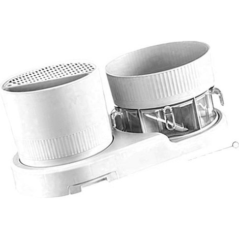 Porte-ustensiles de cuisine multifonctionnel rotatif, porte-couteaux, porte-baguettes avec égouttoir, organisateur d'épices blanc