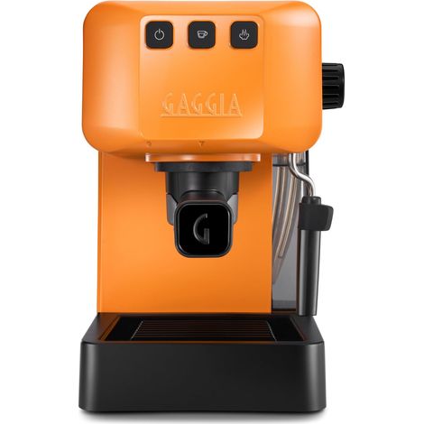 Gaggia EG2109/05 Macchina Manuale per Caff� Espresso 15 bar Sistema POD Arancione � Macinato o Cialde, Pre-Infusione Automatica, Nuovo Modello 2023, 100% Made in Italy (1/5)